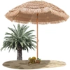Image de CostwayParasol Plage Tropicale  220 CM Parasol Exotique Paille Hawaïen 8 Baleines Parasol de Jardin Extérieur Inclinable pour Balcon Patio Balcon