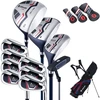 Image de CostwayClubs de Golf pour Hommes Incluant Driver 460CC #1 Bois de Parcours #3 Hybride #5 Fers #5 #6 #7 #8 #9 #P #S Putter & Sac Trépied Bleu