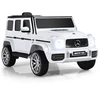 Image de CostwayMercedes-Benz G63 Voiture Électrique 12 V pour Enfants 2 Moteurs Vitesse Max 5 km/h Télécommande Lumières LED MP3 Blanc