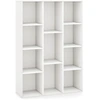 Image de CostwayBibliothèque Géométrique à 11 Cubes Moderne Vitrine Ouverte Multifonctionnelle pour Rangement des Livres avec Kits Anti-basculement Blanc