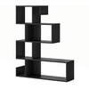 Image de CostwayBibliothèque en Forme de S’à 5 Niveaux Bibliothèque Géométrique Cubes Ouverts Etagère Décorative Moderne Kits Anti-renversement Noir