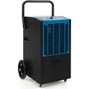 Image de Déshumidificateur Professionnel 66 L/Jour, Pompe et Tuyau de Vidange, Minuterie 24H, Bleu