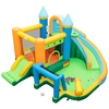 Image de CostwayChâteau Gonflable Aquatique avec Toboggan&Zone de Saut Aire de Jeux avec Mur d'Escalade&50 Boules Océaniques Charge 90kg pour 3-10 Ans