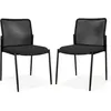 Image de Giantex Lot de 2 Chaises de Salles de Réunion Empilables, Chaises pour Bureau, Noir