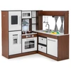 Image de CostwayCuisine Enfant en Bois pour 3 Ans+ 18 Accessoires avec Lumière Son et Système de Circulation d'Eau Marron