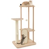 Image de CostwayArbre à Chat en Bois Pour Chats Tour à Chat Moderne à Plusieurs Niveaux Planche à Gratter Poteau en Sisal Perchoir Rembourré