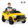 Image de CostwaySUV Chevrolet Tahoe pour 3-6 Ans Véhicule Electrique Alimenté par Batterie 12 V Télécommande 24 G Suspension à Ressort Jaune