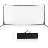 Image de CostwayFilet de Rebond de Football 372,5x182,5cm Equipement de Football Filet Toutes Saisons Sac de Transport 6 Piquets de Sol Noir