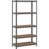 Image de CostwayÉtagère de Rangement 90x40x180CM avec 5 Tablettes Chaque Charge 175KG en Métal et Bois Gris