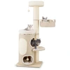 Image de CostwayArbre à Chat de 154 CM Tour à Plusieurs Niveaux pour Chats avec Condo à 2 Étages Perchoir Supérieur Poteaux à Gratter en Sisal Naturel