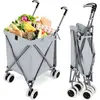 Image de Giantex Chariot de Courses Pliable 90 L Sac Oxford (Gris)