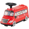 Image de CostwayVoiture à Pousser pour Enfants en Forme de Bus Scolaire Roues Universelles Bloc Anti-basculement Voiture Pied au Sol pour 19-36 Mois Rouge