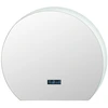Image de CostwayMiroir de Salle de Bain en Demi-cercle Miroir de Courtoisie à Intensité Variable Lumières LED à 3 Couleurs Fonction Mémoire Argent