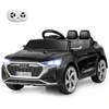 Image de CostwayVoiture Electrique 12 V pour Enfants Sous Licence Audi SQ8 avec Télécommande Klaxon Lumières LED Musique 3 Vitesses pour 3 Ans+ Noir
