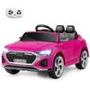 Image de CostwayVoiture Electrique 12 V pour Enfants Sous Licence Audi SQ8 avec Télécommande Klaxon Lumières LED Musique 3 Vitesses pour 3 Ans+ Rose