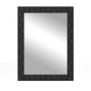Image de CostwayMiroir Mural avec Cadre en Bois 80x60CM Miroir Moderne avec Cadre Solide Suspension Verticale & Horizontale Miroir Rectangulaire Noir