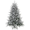 Image de CostwaySapin de Noël Artificiel 8 Modes d'Eclairage Lumières LED Multicolores Pointes de Branches en PVC et PE Haute de 186cm