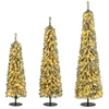 Image de CostwayLot de 3 Sapins de No «l Artificiels de 120+150+180 cm Sapins de No «l en Forme de Crayon 216+302+505 Branches 100+120+180 Lumi ¨res LED