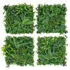 Image de CostwayHaie Artificiel Brise-Vue 4PCS 50 x 50 cm 7 Types de Plantes Artificielles Mixtes Panneaux de Toile de Fond de Verdure et Protection Solaire