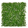 Image de CostwayHaie Artificielle Brise-Vue D ©coration Extensible Panneau D ©coratif Artificiel Protection Solaire Cadre en Saule V ©ritable Vert
