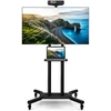Image de CostwaySupport TV sur Pied Mobile pour T ©l ©viseurs Plats et Incurv ©s 32''-70'' Chariot TV   Roulettes R ©glable 2   tag ¨res Max 600x400mm Charge 50kg