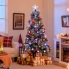 Image de Giantex Sapin de Noël Floqué 180 cm, Sapin de Noël Artificiel, 220 Pointes de Branches