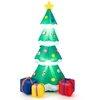 Image de CostwaySapin de Noël Gonflable 180CM avec 3 Paquets Décorations avec Lumières LED Arbre de Noël avec Sac de Sable Piquets Intégrés Multicolore