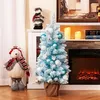 Image de Giantex Mini Sapin de Noël Artificiel 90 cm,Sapin de Noël Pré-décoré (Bleu)
