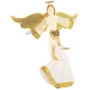 Image de CostwayAnge de Noël Extérieur Éclairé 160 cm Ange Pré-Illuminé avec Halo Ailes et 180 Lumières LED Blanc Chaud Piquets de Sol Attaches Zippées