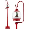 Image de CostwayLampadaire Musical de Noël de 173 cm avec Lanterne à Boule de Neige Activée Par Le Son Arbre Rotatif Père Noël Cerf Bonhomme de Neige Rouge