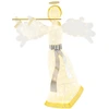 Image de CostwayDécoration de Noël en Forme d'Ange Illuminé Décoration de Noël Artificielle 100 Lumières LED 4 Piquets 10 Attaches Zippées