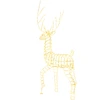 Image de CostwayRenne de Noël Pré-éclairé en 3D 186 cm Décoration de Noël avec 300 Lumières LED Blanc Chaud Cerf Mâle Debout Eclairé Extérieur/Intérieur