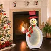 Image de Giantex Décoration de Noël Extérieur Intérieur, Bonhomme de Neige Lumineux 2D, 75 LED