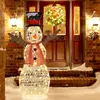 Image de Giantex Decoration Noel Exterieur Interieur, 110 cm Bonhomme de Neige Lumineux, 80 LED