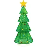 Image de CostwaySapin de Noël Pliable de 190 cm avec 200 Lumières LED Intégrées Arbre de Noël Pré-éclairé Etoile Supérieure Boules de Fourrurel