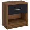 Image de CostwayTable de Chevet avec Étagère de Rangement Ouverte Table Compacte Marron & Noir