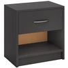 Image de CostwayTable de Chevet avec Étagère de Rangement Ouverte Table Compacte Gris