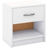 Image de CostwayTable de Chevet avec Étagère de Rangement Ouverte Table Compacte Blanc