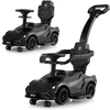 Image de CostwayVoiture à Pousser 3 en 1 pour Enfants Voiture Pied-au-sol Sous Licence Lamborghini Garde-corps Poignée Amovibles Musique Phares Noir