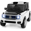 Image de CostwayVoiture Electrique 12V pour Enfants Sous Licence Mercedes-Benz EQG 4 Roues Motrices Télécommande Batterie Amovible Blanc