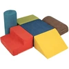 Image de Costway6 Blocs d’Escalade en Mousse pour Tout-petits de 1 à 3 Ans Jouets d’Escalade avec Mousse Haute Densité Douce Housse Lavable 220*25cm Multicoloré