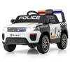 Image de CostwayVoiture de Police Electrique Alimentée par Batterie 12 V/7 A Télécommande Connexion Sans Fil Musique Klaxon Sirène Lumières LED Blanc