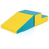 Image de CostwayEscalier et Toboggan pour Nourrissons et Tout-Petits Ensemble de Jeux Doux pour Enfants Blocs en Mousse Douce Vert et Jaune