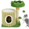 Image de CostwayArbre à Chat Mignon avec Poteaux à Gratter en Sisal Perchoir Rembourré en Peluche Grande Maison de Repos Balle Suspendue Pompon Suspendu