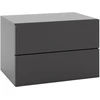 Image de CostwayTable de Nuit Flottante avec Tiroirs Table de Chevet Murale avec Rangement Étagère de Chambre Flottante Moderne Gris
