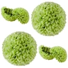 Image de Costway2 Boules de Buis Artificielles de 28 cm avec des Fleurs Plantes de Faux en Boules à Suspendre ou Poser Sphère de Jardin Décoratives Vert