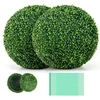 Image de Costway2 Boules de Buis Artificielles 50 cm Résistantes aux UV Plantes en Boules de Faux Sphères Végétales Décoratives