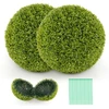 Image de Costway2 Boules de Buis Artificielles 50 cm Résistantes aux UV Plantes en Boules de Faux Sphères Végétales Décoratives pour Intérieur Extérieur
