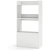 Image de CostwayBibliothèque Autoportante avec Tiroir&Etagère Ouverte à 3 Niveaux Etagère d'Affichage avec Kits Anti-basculement Blanc