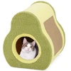 Image de CostwayMaison pour Chat en Forme d'Avocat Abri Mignon avec Griffoir en Jute Trou Rond pour Chat Condo Compact avec Griffoir 35 x 33 x 40 cm Vert